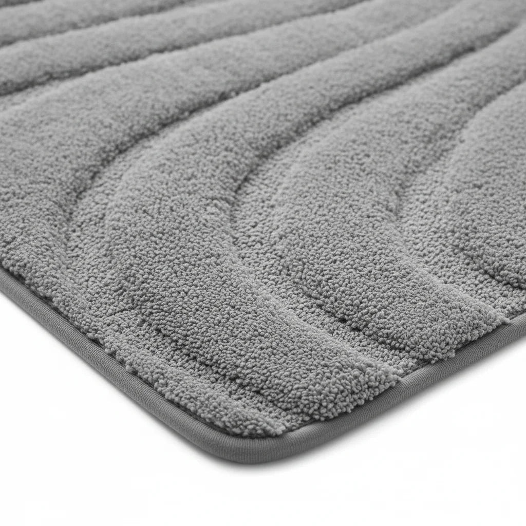 Thick Gray Bath Mat - bathroom setting