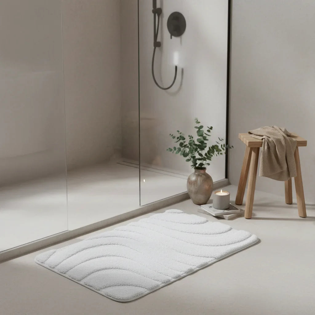White Bathroom Rug - view 12