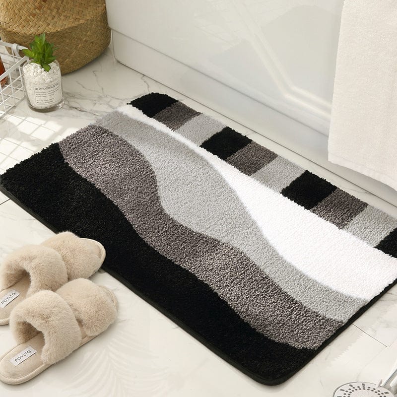 White Gray Black Bath Mat - color variations