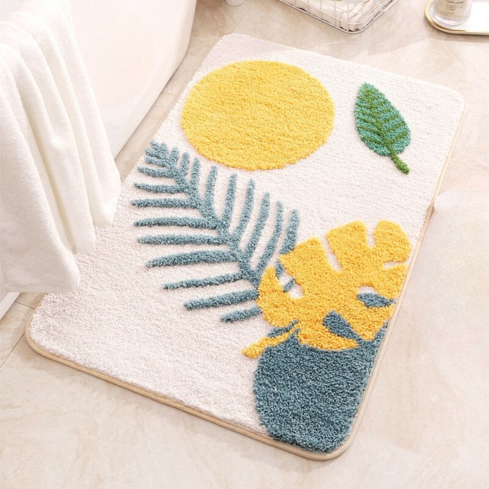 Zen Pattern Bathroom Rug - close-up texture